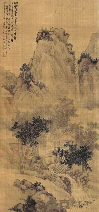 林琴南 癸卯(1903年)作 山水 立轴 130×61cm